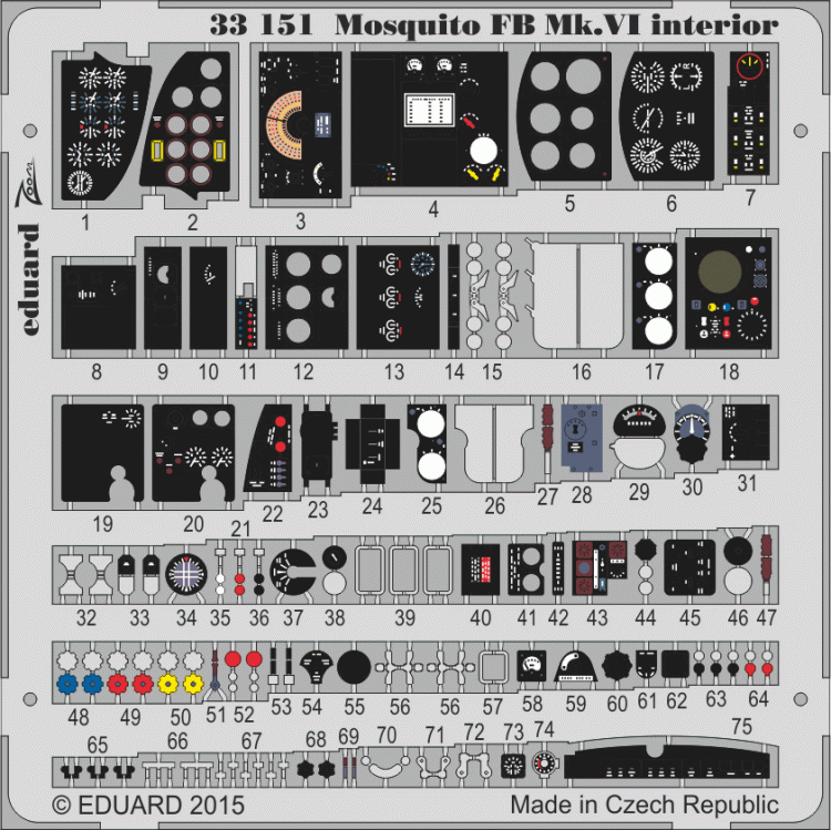 Eduard 33151 Mosquito Mk.VI interior 1/32