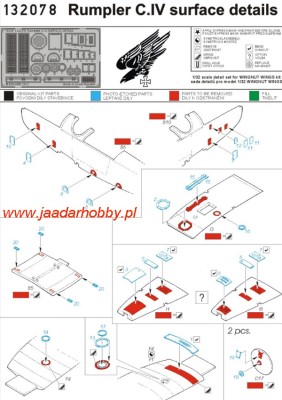 HGW 132078 Rumpler C.IV - Surface Details 1/32