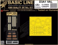 HGW 132846 D3A1 VAL Close Canopy (INFIN.) BASIC LINE 1/32