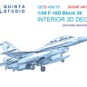 Quinta studio QDS-48418 F-16D block 30 (Kinetic 2022г. разработки) (Малая версия) 3D Декаль интерьера кабины 1/48