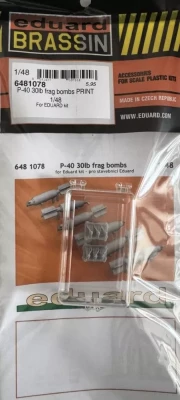 Eduard 6481078 BRASSIN P-40 30lb frag bombs (EDU) 1/48