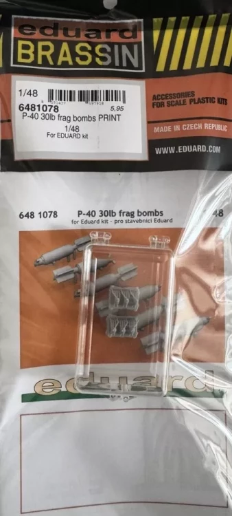 Eduard 6481078 BRASSIN P-40 30lb frag bombs (EDU) 1/48