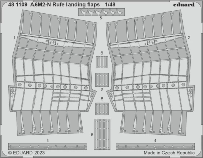 Eduard 481109 SET A6M2-N Rufe landing flaps (EDU) 1/48