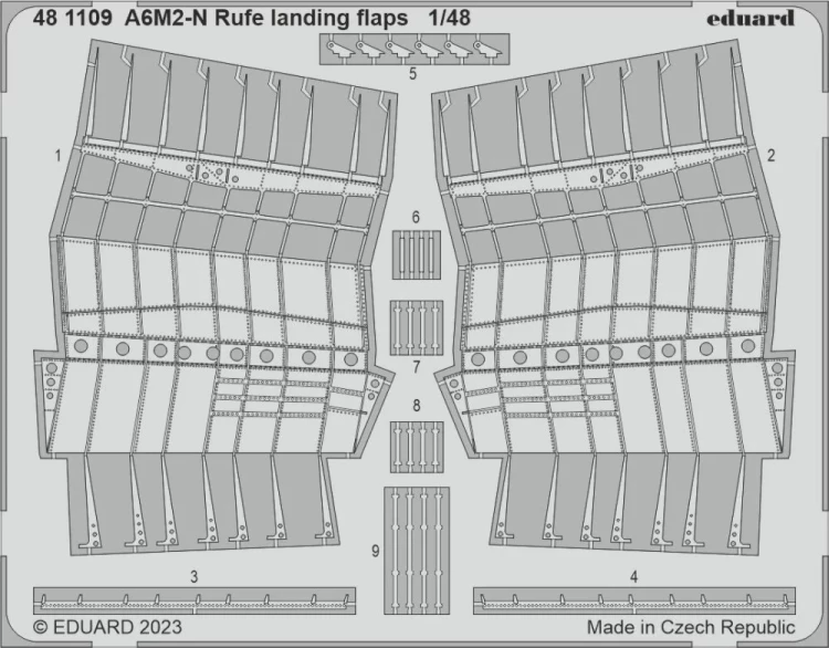 Eduard 481109 SET A6M2-N Rufe landing flaps (EDU) 1/48