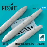 Reskit RSU72-172 Rafale Fuel Tanks RPL 741 (2000L) (3 pcs.) 1/72