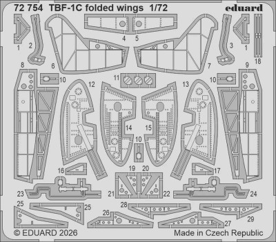Eduard 72754 SET TBF-1C folded wings (HOBBYB) 1/72