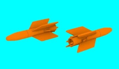 Lf Model 3D7210 AS.11 missile - 2 pcs. (3D-Printed) 1/72