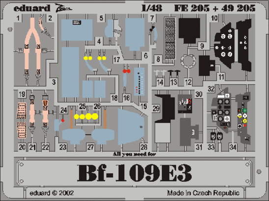 Eduard FE205 Bf 109E-3 TAM