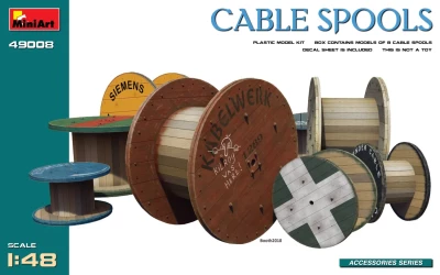 Miniart 49008 Cable Spools (8 pcs.) 1/48