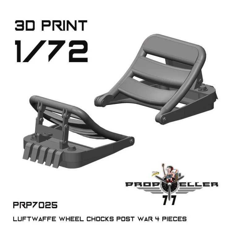 77 Propeller 77PRP-7025 Luftwaffe wheel chocks - post war (4 pcs.) 1/72