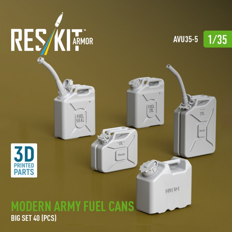 Reskit AVU35005 Modern army fuel cans - big set (3D Printed) 1/35