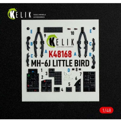 Reskit K48168 MH-6J Little Bird - interior 3D (ICM) 1/48