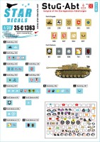 Star Decals 35-C1363 Sturmgeschutz/StuG-Abt #5Generic insignia and unit markings for the SturmgeschГѓВ»tz units.Sturmgeschutz/StuG-Brig 232, Sturmgeschutz/StuG-Brig 236, Sturmgeschutz/StuG-Brig 242, Sturmgeschutz/StuG-Brig 243,Sturmgeschutz/StuG-Brig 303,