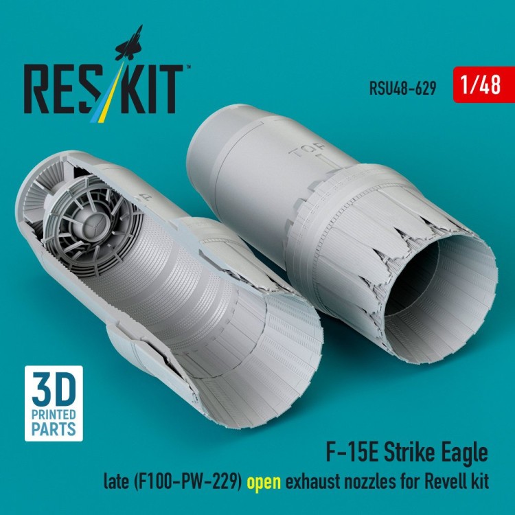 Reskit RSU48-629 F-15E Strike Eagle late open exh.nozzles (RE) 1/48