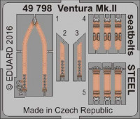 Eduard 49798 Ventura Mk.II seatbelts STEEL 1:48