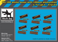 Blackdog G72133 SU-100 ammo boxes w/ 100mm ammunition 1/72