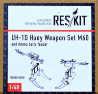Reskit RSU48-0050 UH-1D Huey Weapon Set M60 & Ammo belts feader 1/48
