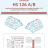 Peewit M72266 Canopy mask Hs 126 A/B (SABREKITS) 1/72
