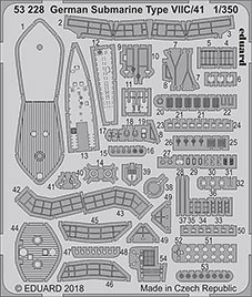 Eduard 53228 German Submarine Type VIIC/41 1/350