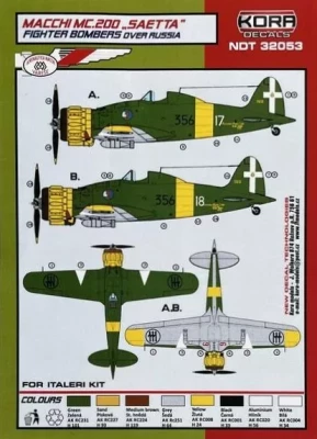 Kora Model NDT32053 Decals MC.200 Fighter Bombers over Russia 1/32
