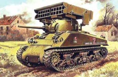 UniModel UMM-72223 Tank M4A1 w/T-40 rocket launcher 1/72