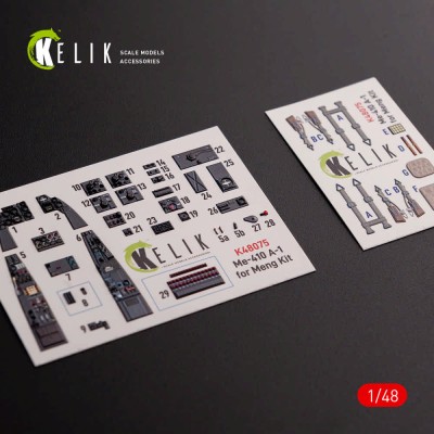 Reskit K48075 Me-410 A1 interior 3D decals (MENG) 1/48