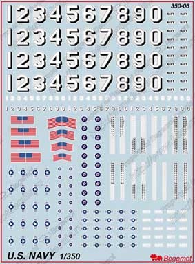 Begemot Decals 350-006 ВМФ США 1/350