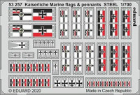 Eduard 53257 SET 1/700 Kaiserlische Marine flags&pennants STEEL