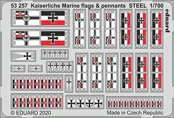 Eduard 53257 SET 1/700 Kaiserlische Marine flags&amp;pennants STEEL