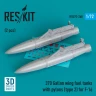 Reskit RSU72268 370 Gal. wing fuel tanks w/ pylons (type 2) 1/72