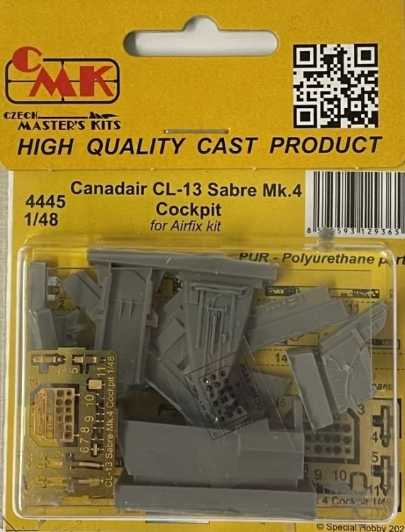 CMK 4445 Canadair CL-13 Sabre Mk.4 Cockpit set (AIRF) 1/48