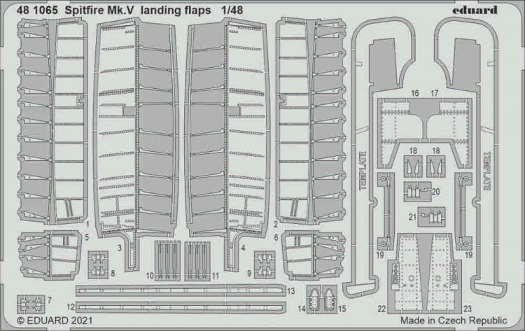 Eduard 481065 SET Spitfire Mk.V landing flaps (EDU) 1/48