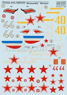 Print Scale 48-056 Victory aces regiment &quot;Normandiy-Nieman&quot; 1/48