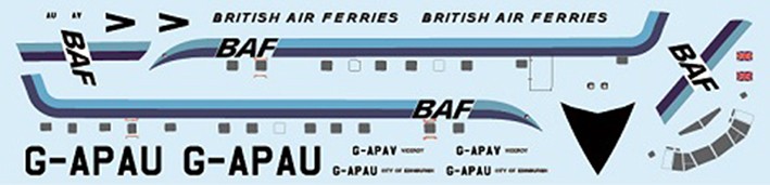 F-rsin Plastic FRP4106 Bristol Superfreighter Mk.32 - BAF (blue) British Air Ferries G-APAU and G-APAV 1/144