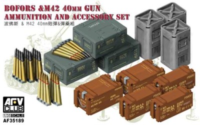 AFV Club AF35189 Bofors M42 40mm GUN AMMO. ACCESSORIES SET 1/35