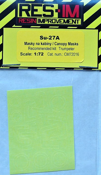 RES-IM RESICM72016 1/72 Canopy Masks for Su-27A (TRUMP)