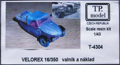 TP Model T-4304 Velorex 16/350 Lorry with cargo 1/43