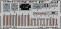 Eduard 32756 1/32 Цветное Фототравление для B-25 fuselage interior
