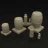 Hauler HLU35080 Wooden barrels and milk cans 1/35