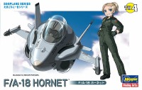 Hasegawa 60104 F/A-18 HORNET (EGG PLANE SERIES) (СБОРКА БЕЗ КЛЕЯ), серия "Яйцелёты" Б/М
