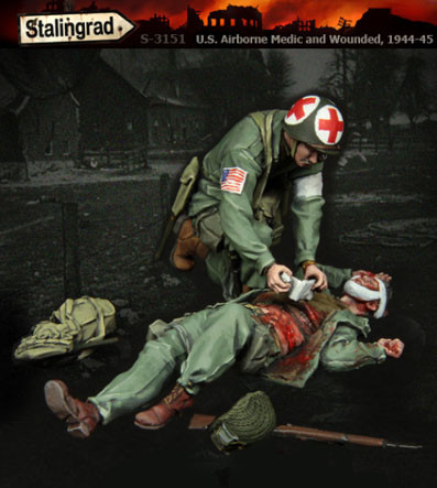 Stalingrad 3151 США: медик и раненый, 1944-45 1:35