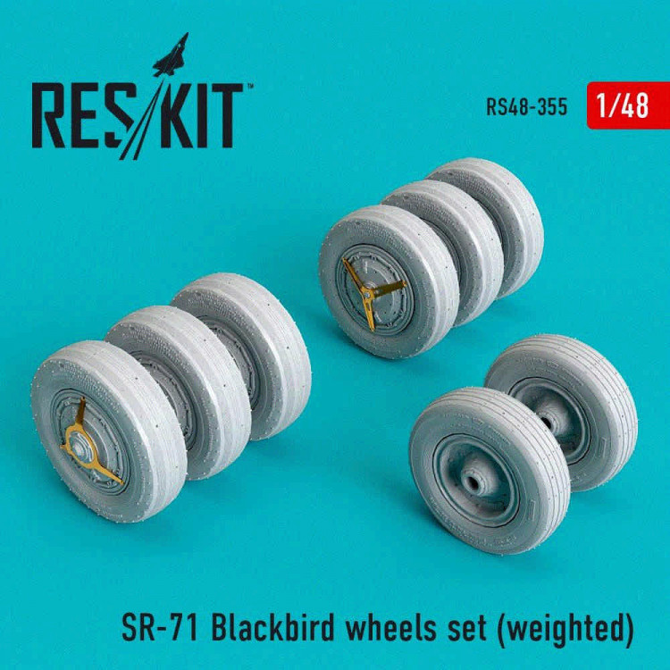 Reskit RS48-0355 SR-71 Blackbird wheels set (weighted) 1/48