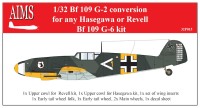 Aims AIMS32P015 Messerschmitt Bf-109G-2 conversion (designed to be used with Hasegawa and Revell kits)Bf-109G-6] 1/32