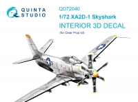 Quinta studio QD72040 XA2D-1 (Clear Prop) 3D Декаль интерьера кабины 1/72