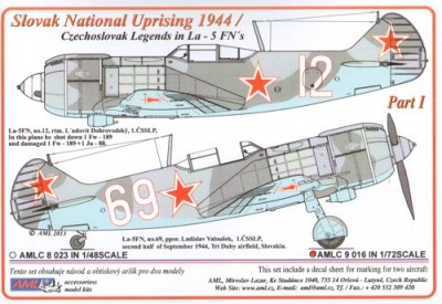 AML AMLC48023 Декали La-5FN Czechoslovak Legends (1944) 1/48
