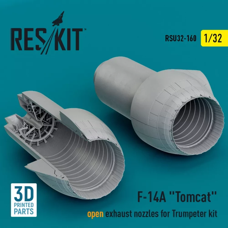 Reskit U32160 F-14A 'Tomcat' open exhaust nozzles (TRUMP) 1/32