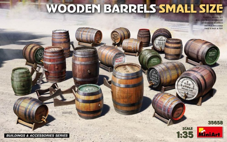 Miniart 35658 Wooden Barrels Small Size 1/35