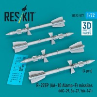 Reskit 72577 R-27EP (AA-10 Alamo-F) missiles (4 pcs.) 1/72