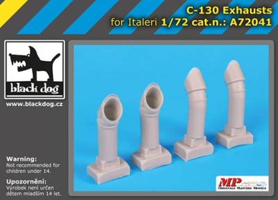 BlackDog A72041 C-130 exhausts (ITALERI) 1/72