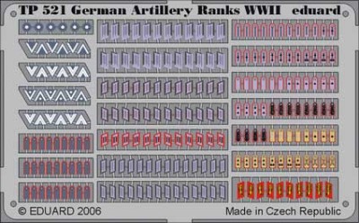Eduard TP521 German Artillery Ranks WWII